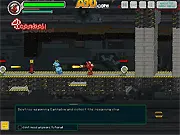 Alpha Force A10 game screenshot showing a starfighter shooting enemies in the digital Cyberworld, free online arcade shooter.