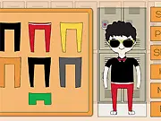 Klaine Dress-Up Adventure online game featuring cartoon versions of Kurt Hummel and Blaine Anderson in stylish suits and bow ties.