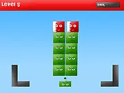 Land Red Blocks free online physics puzzle game remove green shapes PlayArcadeHub