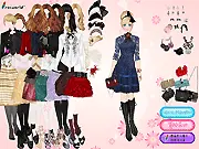 Aristocratic Elegance online game screenshot - free dress up game featuring lace and shoulder pads at PlayArcadeHub