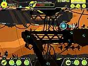 Freedom Tower 2 online game screenshot, sci-fi tower defense action with laser troops and missile upgrades, play free on PlayArcadeHub.