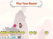 Goat Guardian platform puzzle game screenshot showing a character named Steven jumping to reach a goat on a high ledge free online