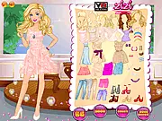 Screenshot from Romantic Beauty dress up game showing a girl trying on a stylish outfit for a romantic date