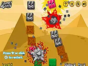 Free online physics puzzle Blockoomz 2 game use explosions to destroy blocks