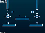 Asul simple orb-collecting platform game screenshot, showing the player jumping to reach a glowing orb in a free online game
