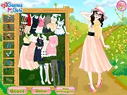 Spring Fever dress up game online, helping Marina choose a dress and accessories for her spring break party, free to play