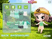 Mint Girl 3 free dress up game online, fashion and makeover game, Alissa choosing a mint-colored outfit