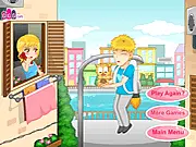 Screenshot of My Secret Hero design game showing a user customizing a futuristic flashlight with various color and shape options.