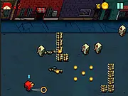 Undead Run free zombie shooter game, hero fighting hordes of zombies, upgrade weapons and abilities