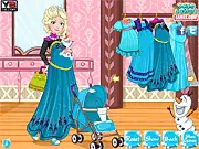 Elsa Mom to Be Shopping free dress up game online, helping pregnant Elsa shop for maternity dresses, stylish mom to be fashion game