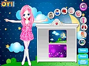 Screenshot of A Magical Day Dress-Up game showing a fantasy character being styled with magical clothes and accessories - free online fashion game
