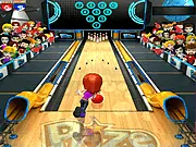 Disco Bowling Deluxe 3D bowling game online with disco lights and ball hitting pins