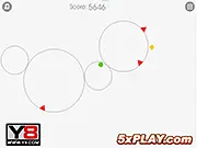 Challenge Circle game, playing the green ball through geometric obstacles, free online puzzle game