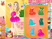Baby Shower Dress Up online game screenshot - free pregnant mother dress up game at PlayArcadeHub
