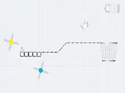 Pap-Air Ball free online game screenshot, a paper ball being guided by a fan to avoid spikes