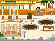 Celebrity Spa 2 Back to Nature online game screenshot, organic spa management simulation with celebrity customers, play free on PlayArcadeHub.