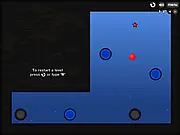 Screenshot of Color Instinct free online game, showing a colored character navigating physics-based obstacles to reach a star.