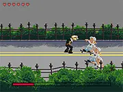 Screenshot of the Walk Home free online platformer game showing the old man character making his journey through a quiet, minimalist level on PlayArcadeHub.