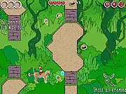Uncle Grandpa and the Giant Realistic Flying Tiger soaring through an alien dimension, shooting lasers at strange monsters in the free online game