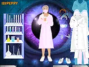 Peppy Scientist Girl Dressup Free Online Game Screenshot - Fashion and Science Theme