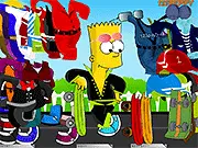 Dress Up Your Bart! game screenshot Bart Simpson clothes and accessories free online PlayArcadeHub