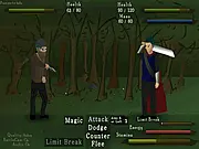 Screenshot from The Awakening RPG Demo showing the main character standing in a dark, mysterious forest.
