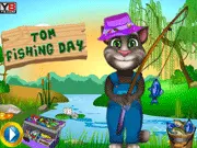Tom Fishing Day free online game, help Tom catch fish, play kids fishing adventure game on PlayArcadeHub