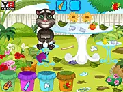 Baby Tom Garden Cleaning free online game, help Baby Tom sort trash and remove mud, play kids cleaning game