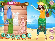 Free online hippie dresses for beach game, play bohemian fashion dress up game, PlayArcadeHub beach party outfits