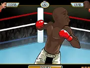 Screenshot of Boxing Dreamatch Online game, two boxers fighting in a ring, arcade-style graphics