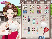 Play Korean Beauty Makeover free online game, apply light makeup with traditional Korean dress, Hanbok
