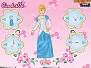 The Disney Princess Cinderella in a beautiful ball gown, ready to be styled in the free online dress up game.