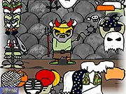 Screenshot of the Jimmy Halloween dress up game showing the character Jimmy wearing a funny or scary costume selection