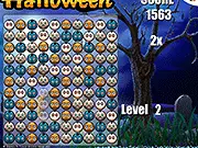 Screenshot of Halloween Switch Icons puzzle game showing spooky icons like pumpkins and ghosts lined up to be matched