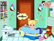 My Little Angel baby care game online, bathing, feeding, and dressing up the baby free game on PlayArcadeHub