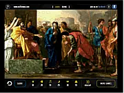 Rooms of Art 3 free online hidden object game screenshot showing a detailed painting with various items to find