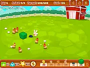 Diana's Ranch online game screen, a cute farming simulation with cows and chickens, free farm management game, PlayArcadeHub