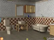 The interior of the Holly Cottage Escape game, showing various antique furniture, objects, and puzzles that the player must interact with to find the exit key.