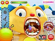 Henry Hugglemonster Dentist free online game, play free dental hygiene game with Henry Hugglemonster, kids doctor simulation game