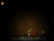 Screenshot of the Zombie Terror online action game, showing the hero character in a dark cave using a whip to fight off a horde of green zombies.