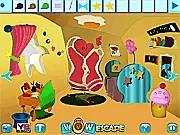 Wow Yoyos Escape game screenshot, interior of a modern house, free point-and-click puzzle game