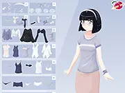 Dressup Pam fashion game style create outfits