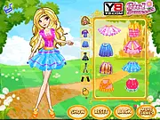Blondie Lockes Makeover free online game screenshot showing Blondie Lockes (daughter of Goldilocks) with various makeup, hairstyle, and dress-up options for a party.