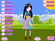 Princess Bubblegum Dress Up online game featuring Adventure Time character in a pink dress and a crown
