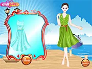 Play Wearing in Pleats dress up game free online, style neon pleated skirts and dresses, bright fashion game