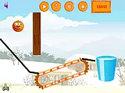 Take Me Home free online puzzle game screenshot showing the character Bob the ball next to a basket with an arrow pointing the way