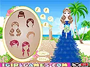 Screenshot of Perfect Brides HD game, a beautiful bride in a wedding gown, dress-up game online
