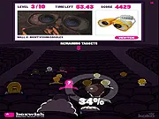Play Popcorn Flicks free online precision shooting game, flicking popcorn at noisy audience members in a cinema