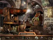 Play The Time Traveler hidden object game online free. Steampunk-themed image of a time machine with gears and brass.