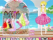 A stylized image of a pretty girl wearing a fashionable outfit created in the Pretty Girl Style dress-up game